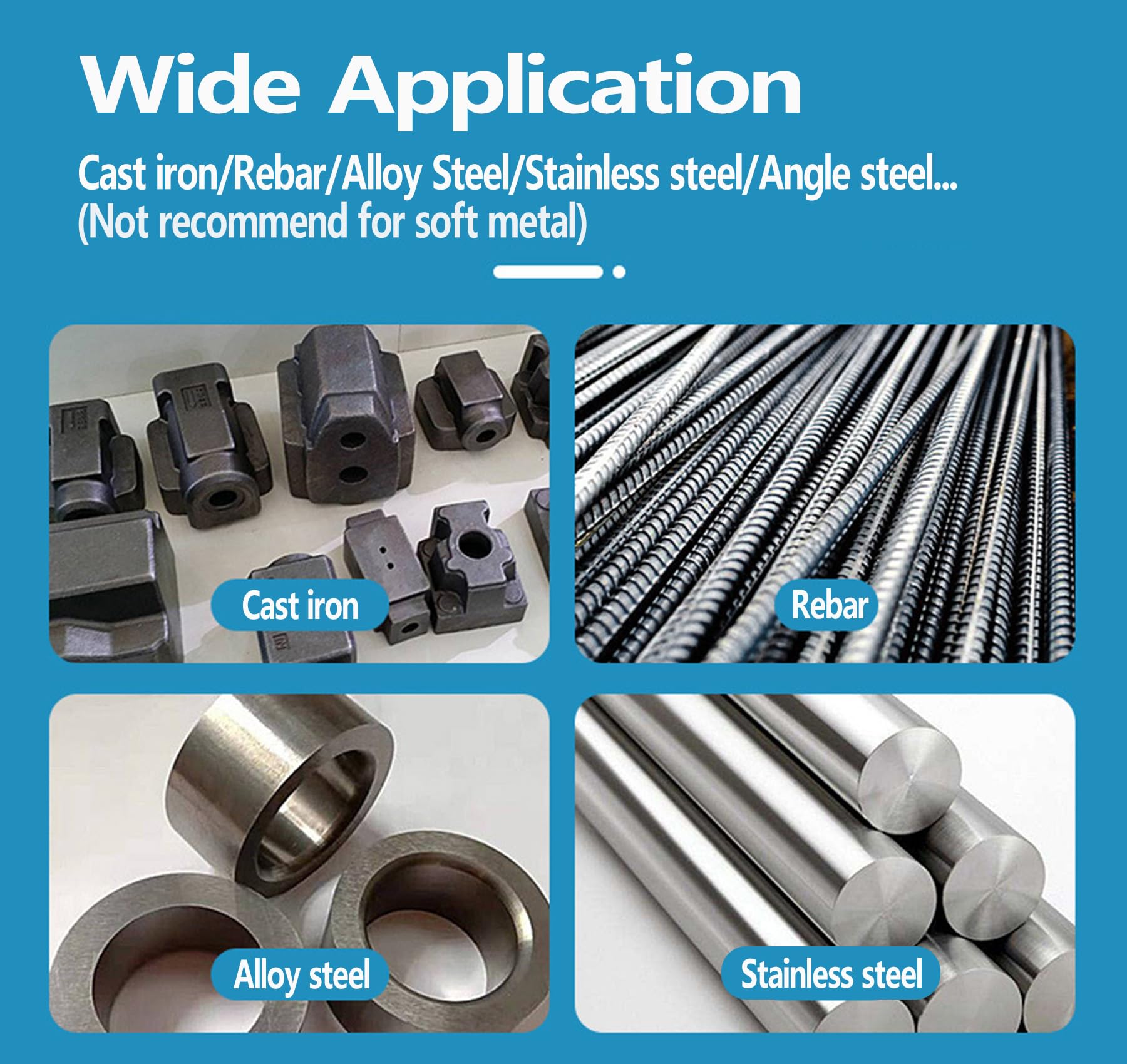 Rueda de corte de diamante de 4-1/2 pulgadas para metal, disco de molienda de corte de amoladora angular de 4.5 pulgadas en hierro fundido, barras de refuerzo de acero inoxidable, hojas
