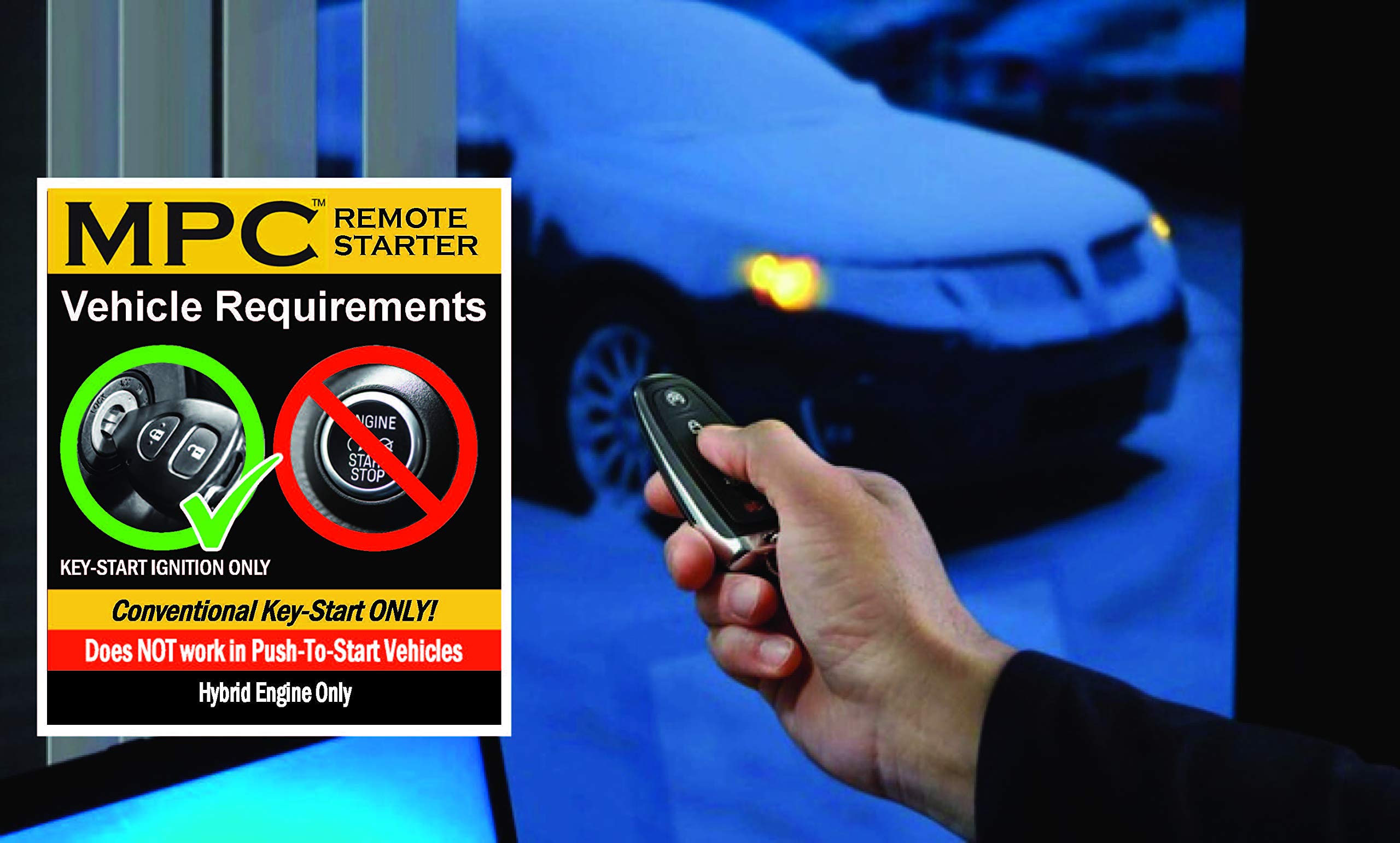 MPC Remote Start Kit Compatible with Toyota Highlander Hybrid 2010-2013 (G-Key) || Plug-in T-Harness || Push Lock 3X to Start || USA Tech Support