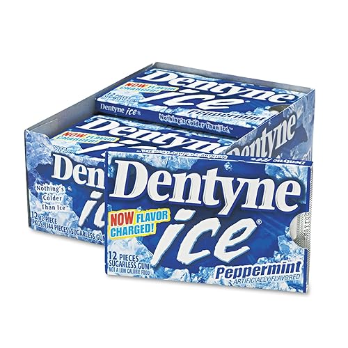 Dentyne Goma de mascar sin azúcar de menta helada, 12 unidades