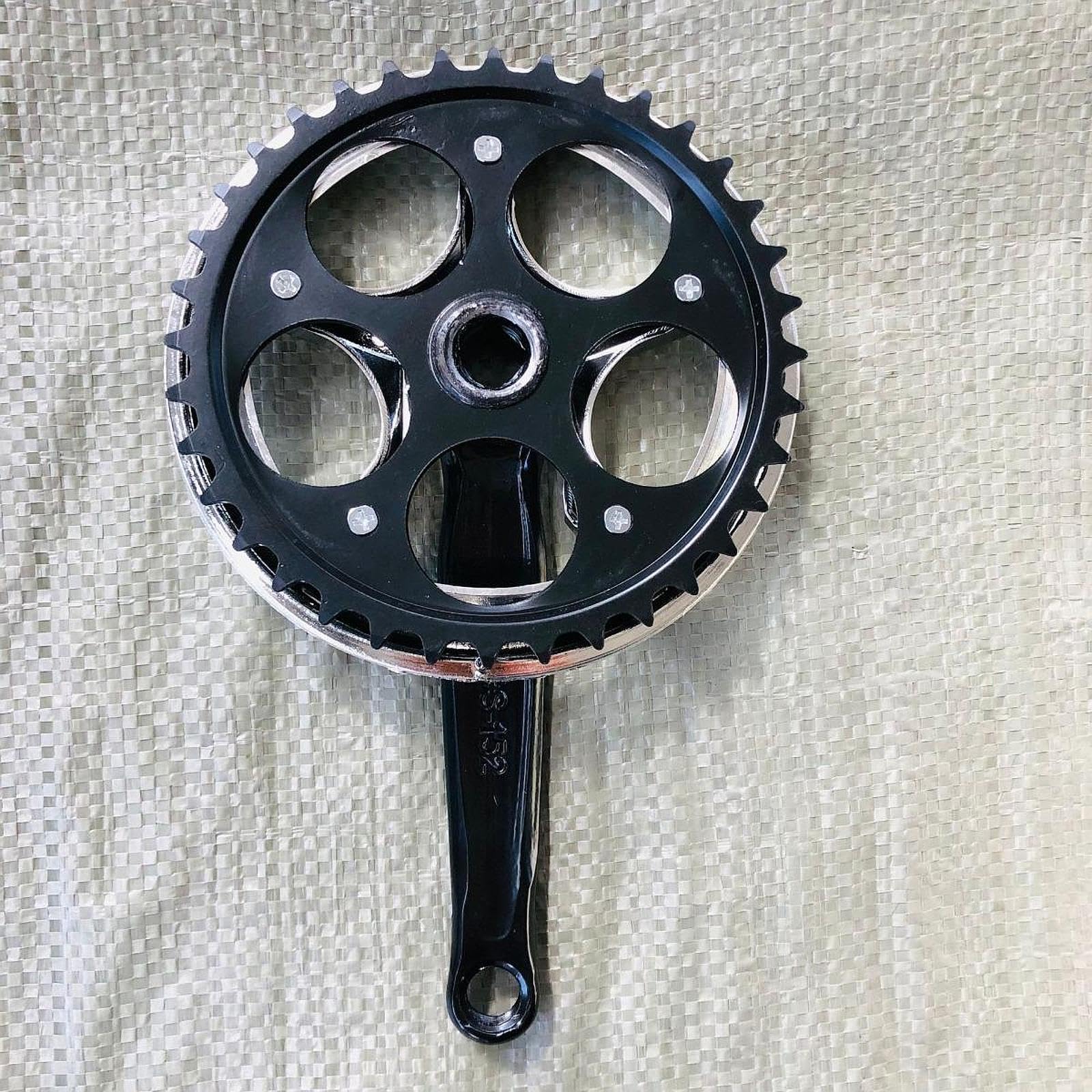 harayaa Guarnitura 152mm Parte di Ricambio Leggera Alte Prestazioni Facile da Installare Componente Braccio della Pedivella Regolabile Accessori per La Ripara