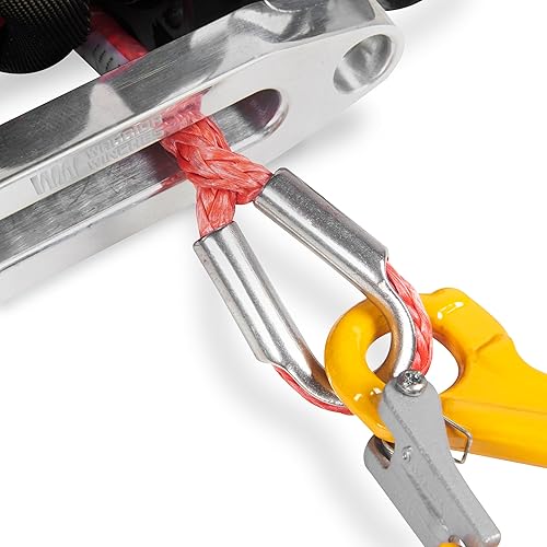 Miniatura 8 de Warrior Winches Ninja 4500 libras Cabrestante eléctrico de 12 V ATVUTV con cuerda sintética, compacto y potente cabrestante ATV de 12 voltios