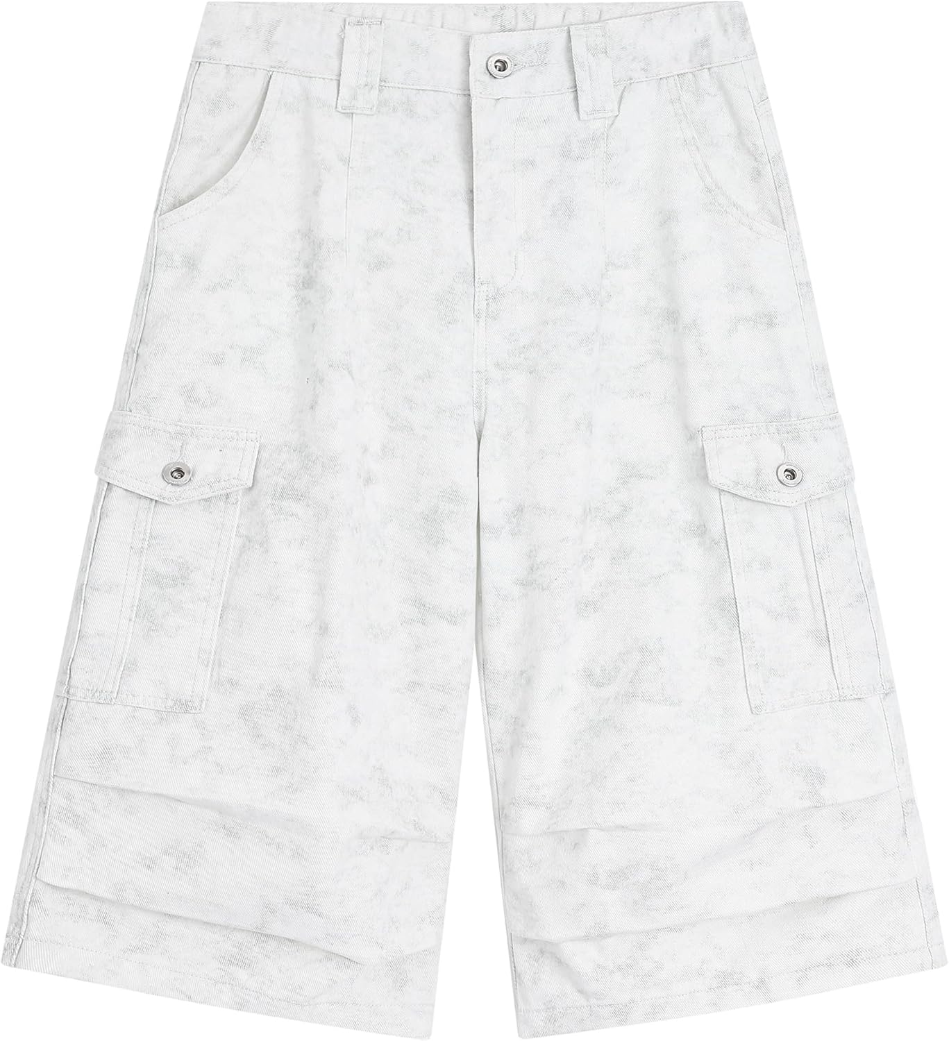 DOSLAVIDA Jean Shorts Men Baggy Jorts Casual Capri Denim Shorts Y2k Loose Long Jorts Vintage Fashion