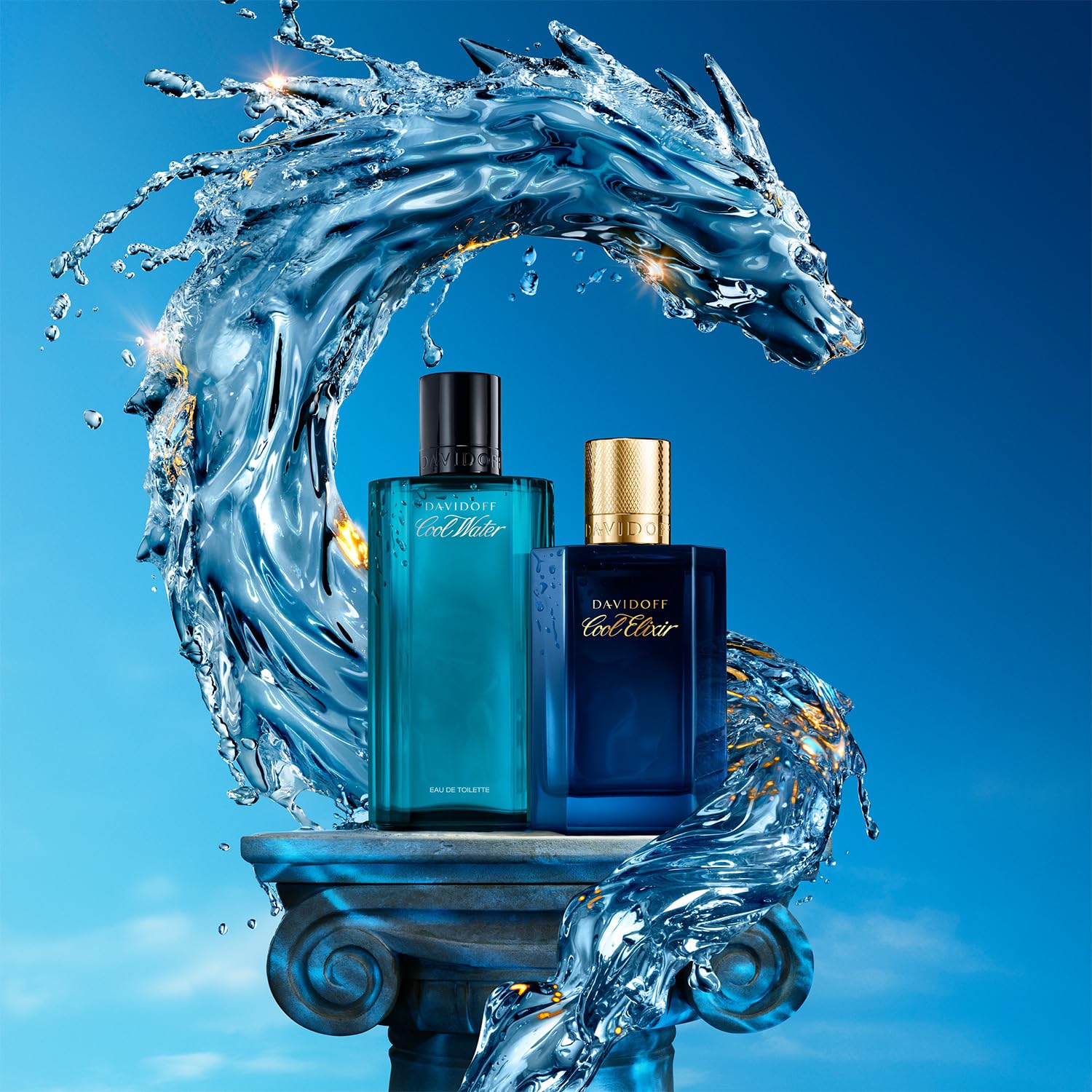 Davidoff Cool Water Eau de Toilette para Hombre ; Fragancia aromática masculina, fresca y con notas de cilantro, menta y lavanda ; Intensidad media ; 200 ml