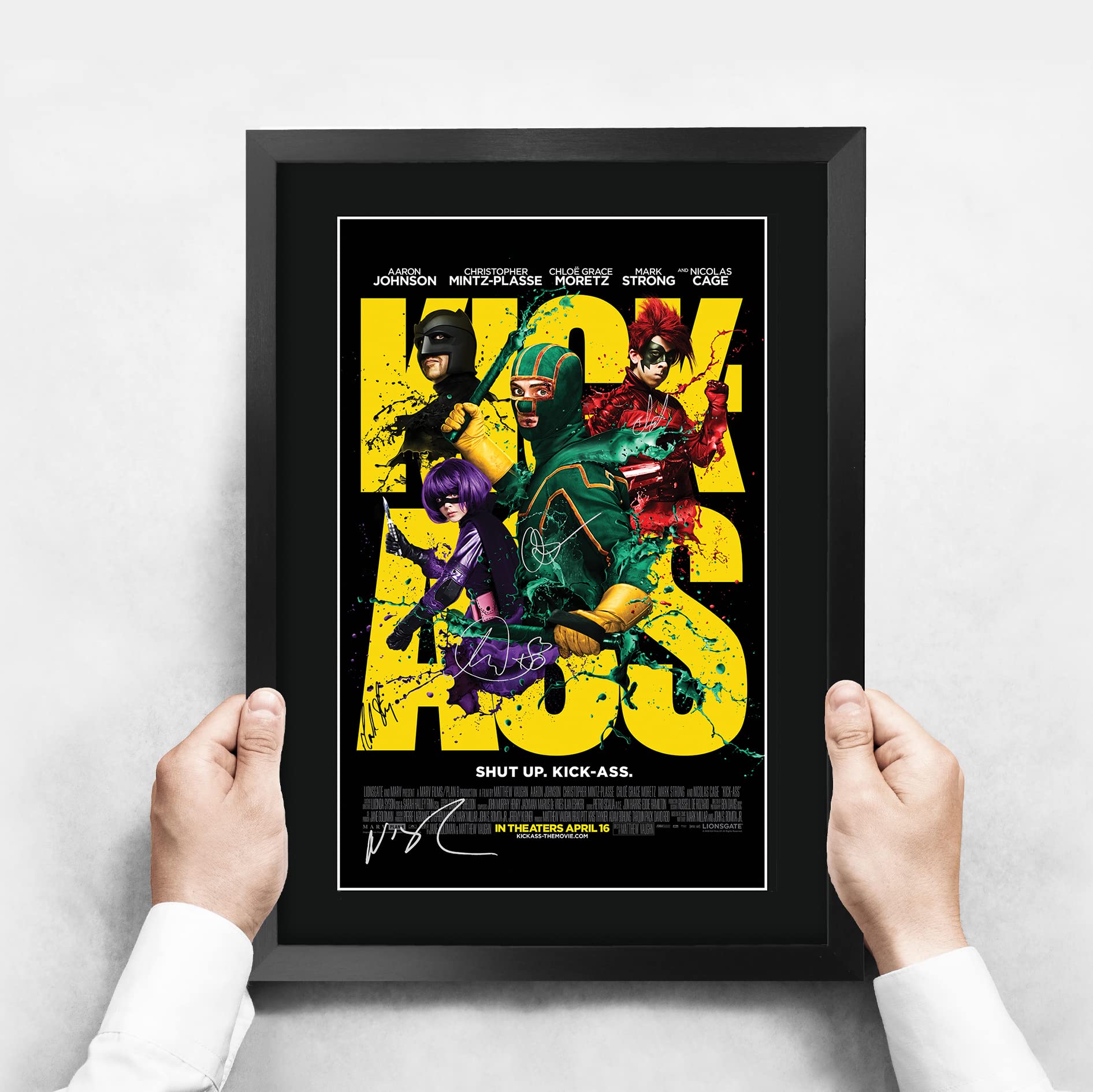 HWC Trading A3 FR Kick-Ass Aaron Taylor-Johnson and Cast Gifts Printed Poster Signed Autograph Picture for Movie Memorabilia Fans - Image 3