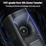 Barre de son Saiyin pour TV intelligente avec caisson de basses, système de son surround 100W avec barre de son détachable pour TV avec tweeter à corne, basses réglables et connexion HDMI-ARC/Bluetooth optique/AUX