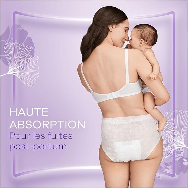 Always Discreet Postpartum Culottes Jetables, Très Absorbante et Confortable, Taille M, 9 Culottes - 4