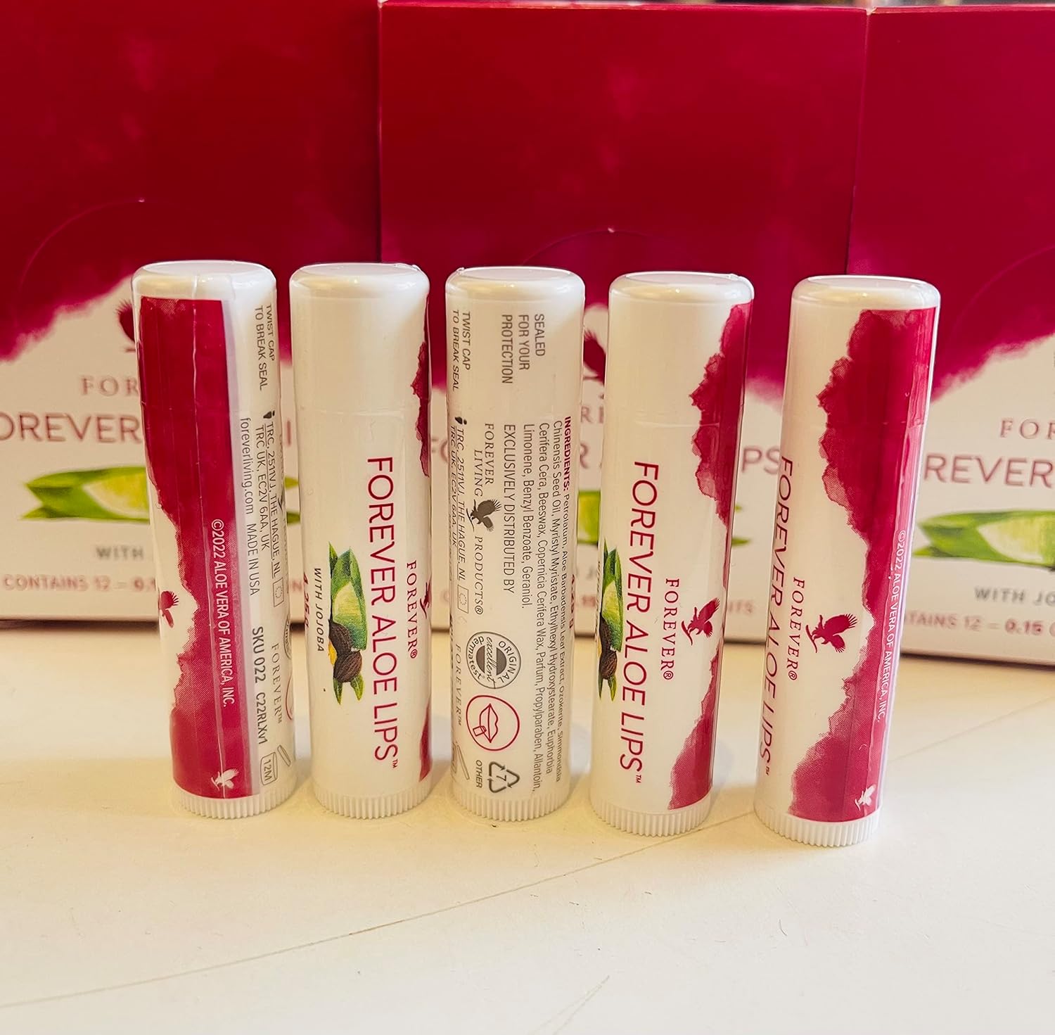Forever Living Aloe Lips With Jojoba – Lip Balm x5 Forever Living Aloe Lips With Jojoba – Lip Balm x5