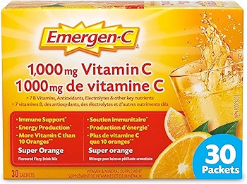 Emergen-C® 超级橙维生素C电解质B族维生素矿物质补充剂