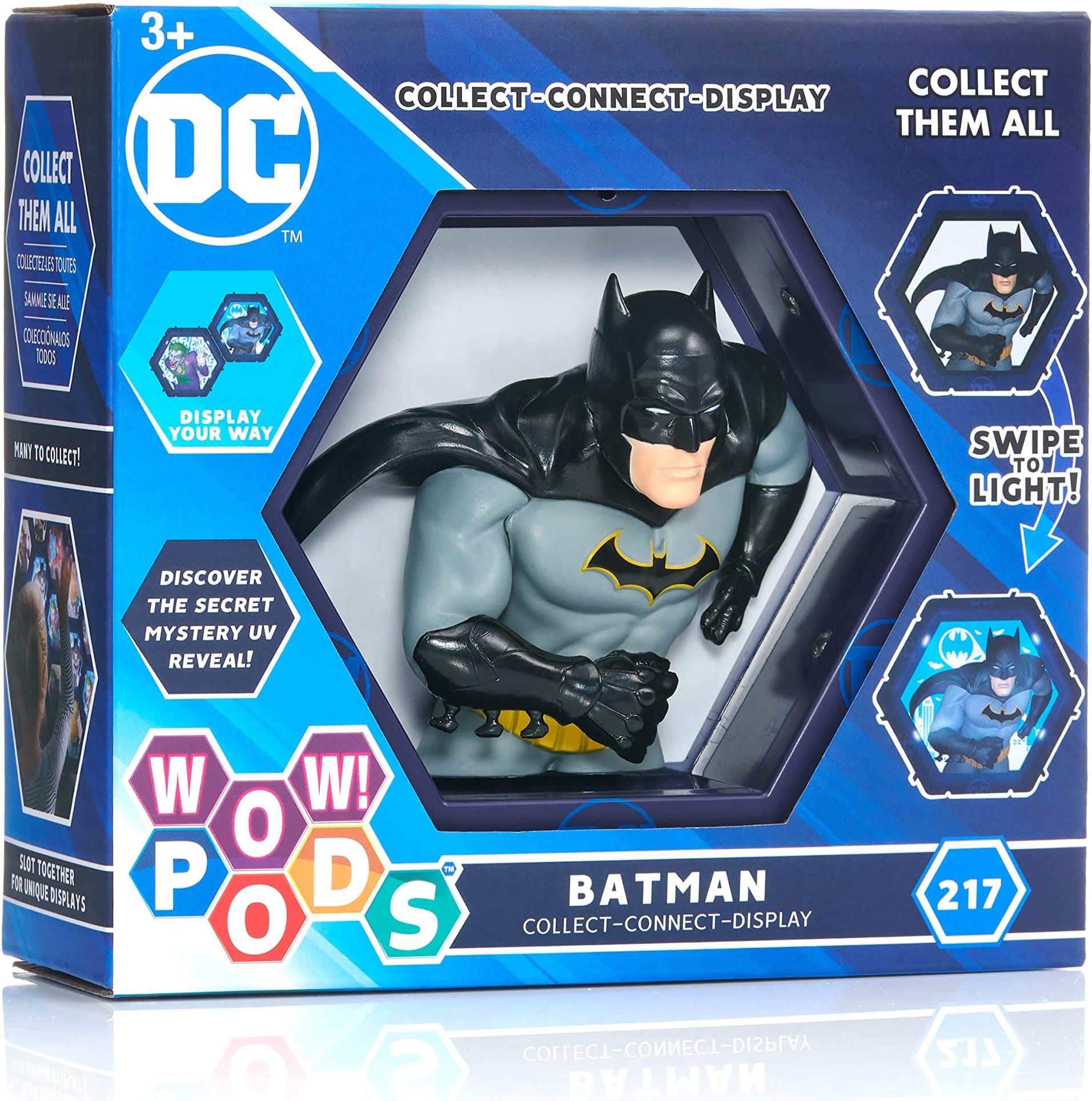 WOW! PODS DC Collection -Batman | Superhero Light-Up Bobble-Head Figure | Official DC Collectable Toys & Gifts