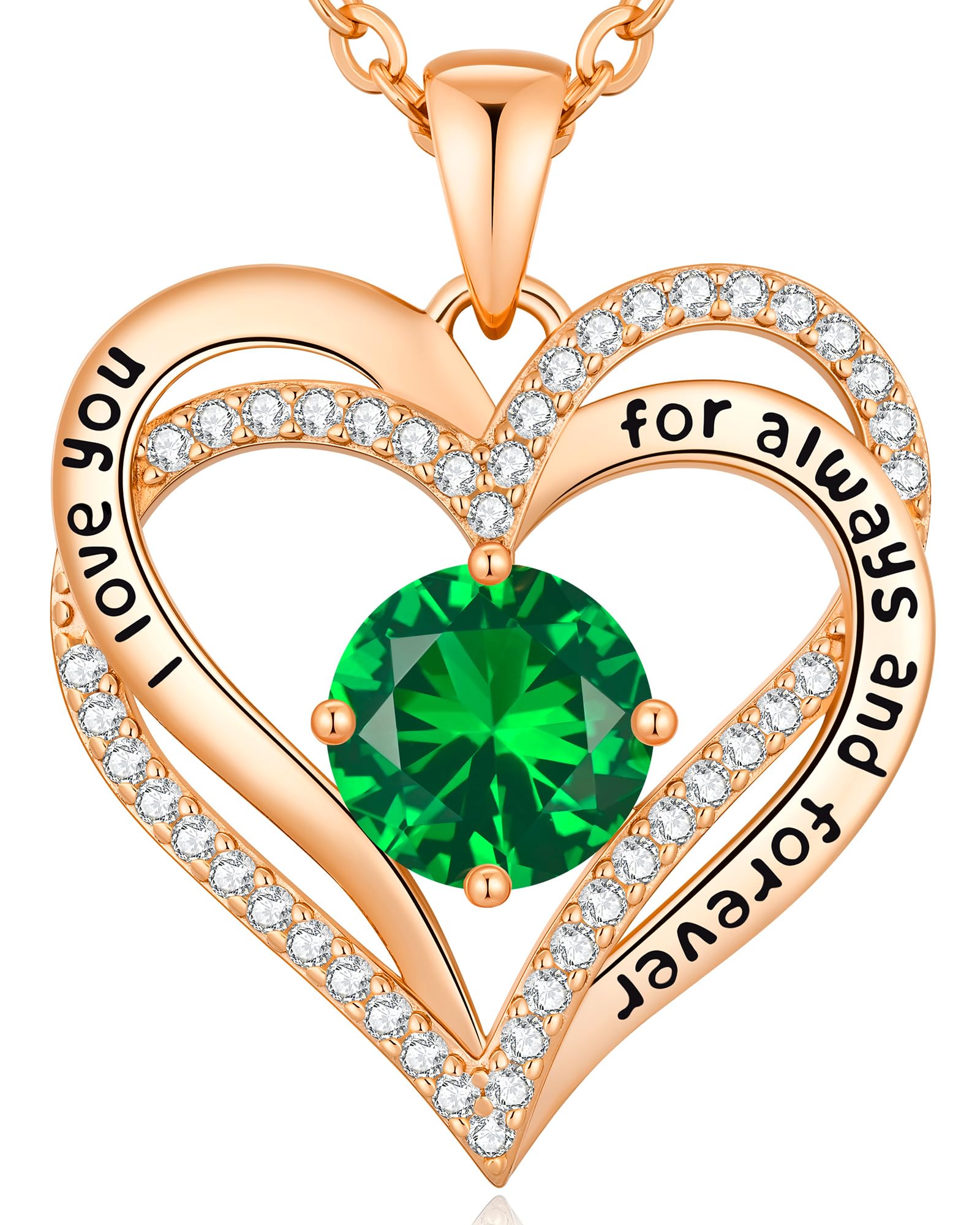 CDE Kette Damen Herz Anhänger Halskette für Frauen Schmuck Geburtstags Geschenk für Sie Freundin Weihnachten Valentinstag Muttertags Geschenk Hochzeit Jubiläum