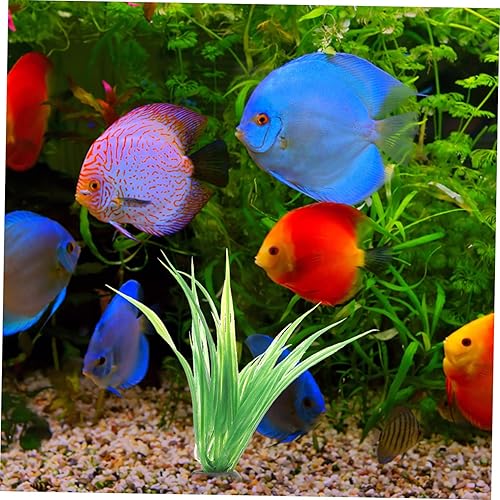Miniatura 4 de 10 piezas de acuario paisajismo decoración de acuario plantas de plástico plantas de acuario agua viva decoración de acuario paisaje decoración