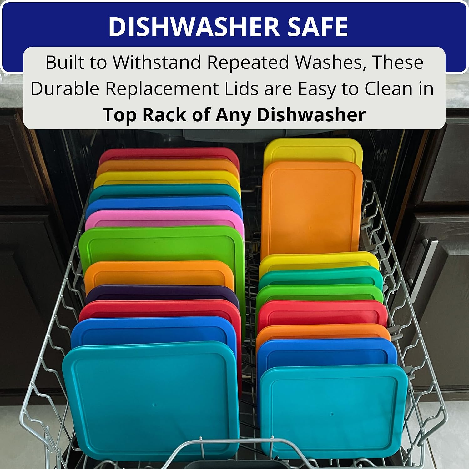 Klareware 1 Cup 2 Cup 3 cup 4 cup 6 cup 7 Cup 11 cup Round Plastic Food Storage Replacement Lids Covers for Klareware Anchor Hocking and Pyrex Glass Bowls (Container not Included) (14 Pack)