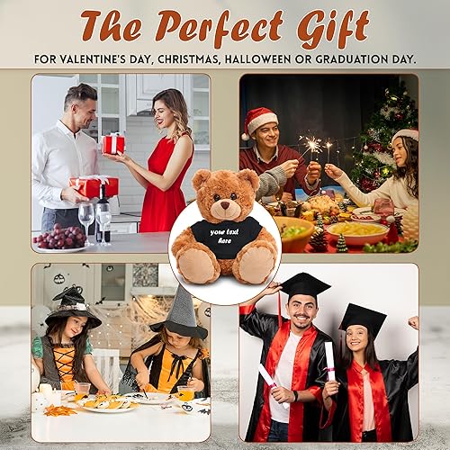 Miniatura 4 de Plushland Oso de peluche de 11 pulgadas, regalo personalizado de animal de peluche, gran regalo para el día de la madre, día de San Valentín,