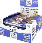 Taste of Nature Organic Barre de snack aux arachides au chocolat - Vegan, sans gluten, haute fibre, 2g Sucre (16-Count Boîte à snack)