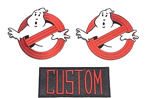 Ghostbusters Custom Name Patch and Two Ghostbusters No Ghost Logo Patches