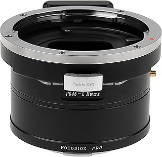 Fotodiox Pro Lens Mount Shift Adapter - Compatible with Pentax 645 (P645) Mount Lens to L-Mount Alliance Mirrorless Camera Body