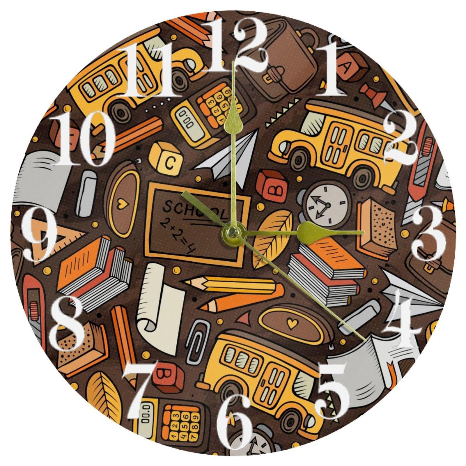 Horloge murale à quartz silencieuse sans tic-tac à piles
