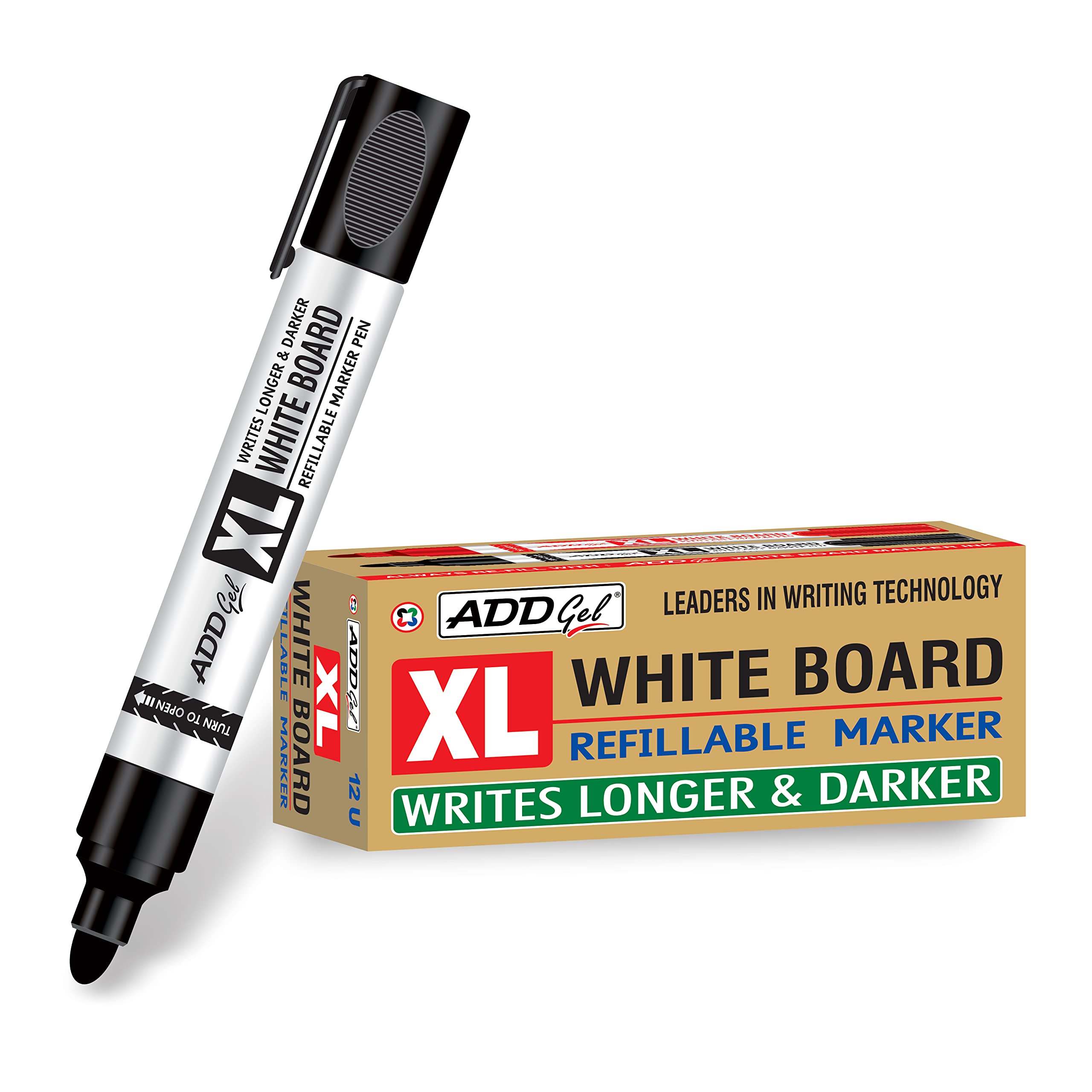 ADD Gel XL WHITEBOARD MARKER 10 PCS BOX (Black)-image-38