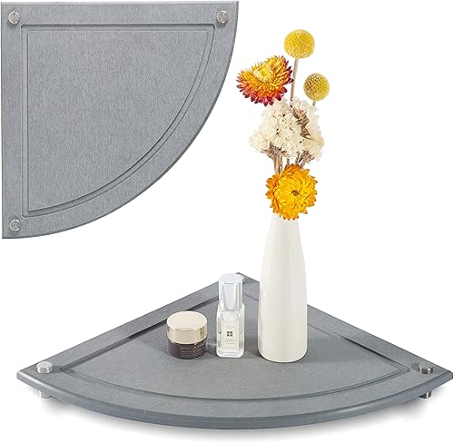 yagopumu Organizador de fregadero de secado instantáneo para baño bandeja de fregadero de piedra de secado rápido, bandeja de piedra absorbente de