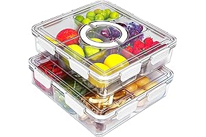 Extra Large Fruit Storage Containers for Fridge - 2PC Camping Organizers and Storage