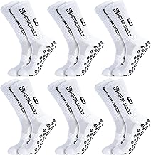 Apricitie 6 Paare Fußball Socken,Sportsocken 39-46 Anti Rutsch Grip Fussball Socken Rutschfeste Fußballsocken für Herren Damen Fussball Basketball Laufen Radfahren