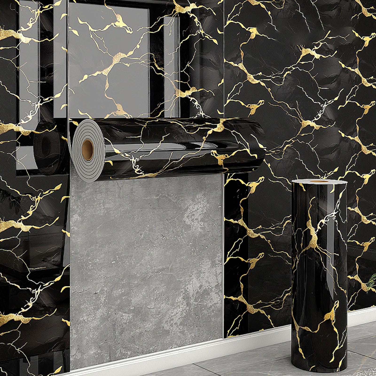 Azulejos de mármol Impermeables,Papel Tapiz Autoadhesivo de mármol Impermeable,Paneles de Pared autoadhesivos de PVC,Carta da Parati per soffitto,Azulejos del Techo,para Techos y Parede