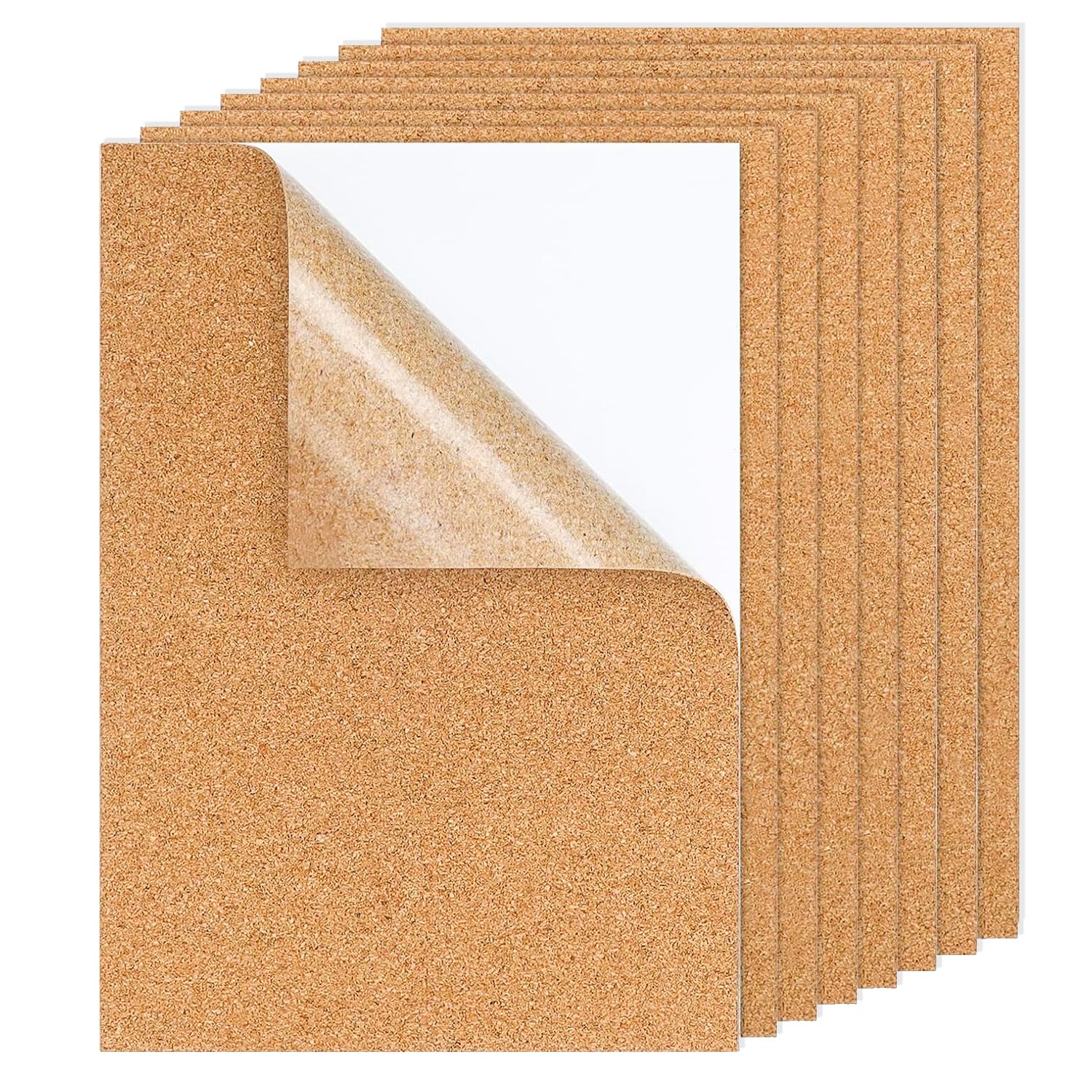 Tableros de Corcho 21x30 cm 1mm 8 Hojas para Manualidades y Decoración de Paredes