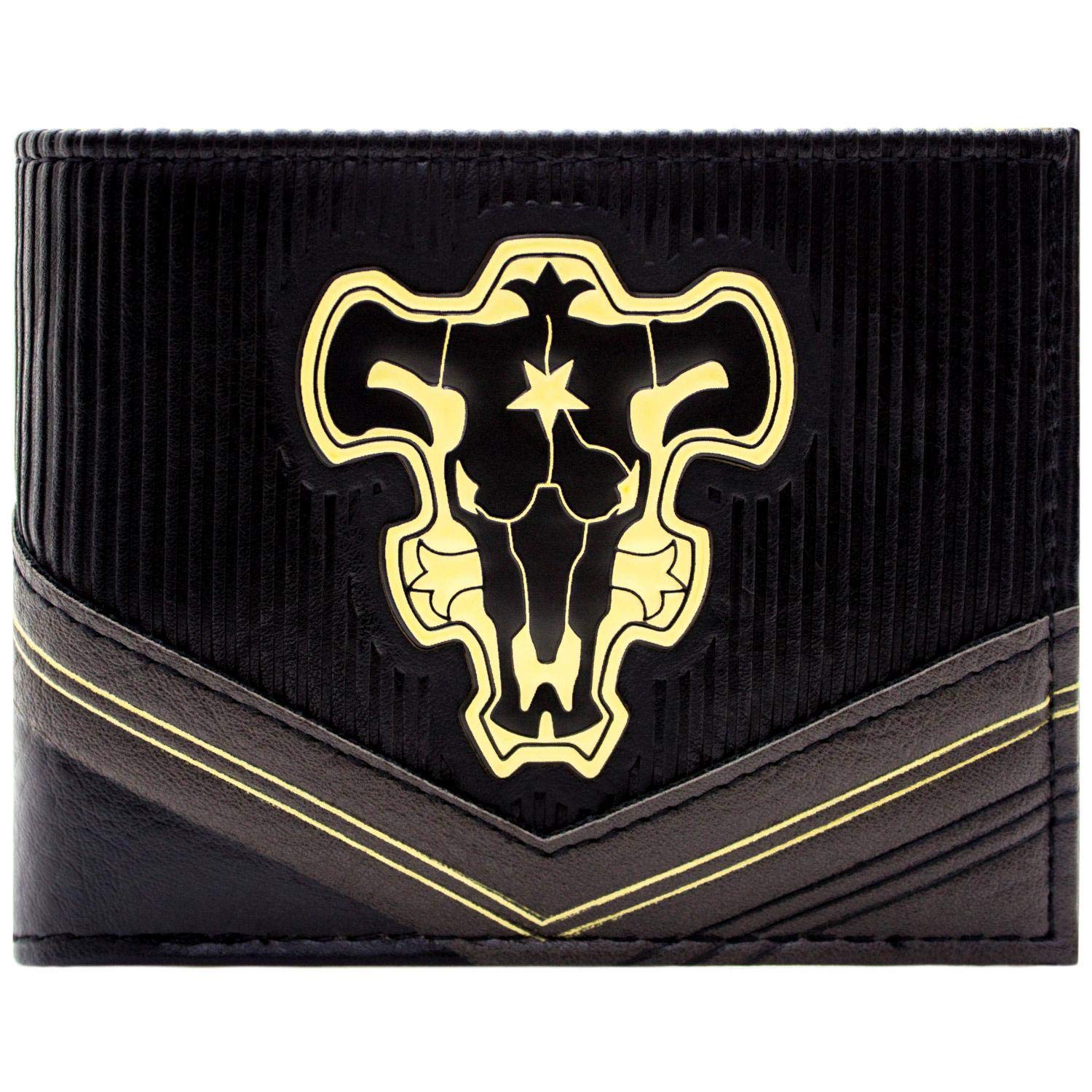 Black CloverKingdom of Magic Knights Black Bull Wallet Bi-Fold ID & Card Holder, Black