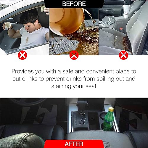 Miniatura 3 de FOKES Inserto de portavasos para 2009-2018 compatible con Dodge Ram 1500 y 2010-2018 2500 3500 de repuesto resistente para consola central montada