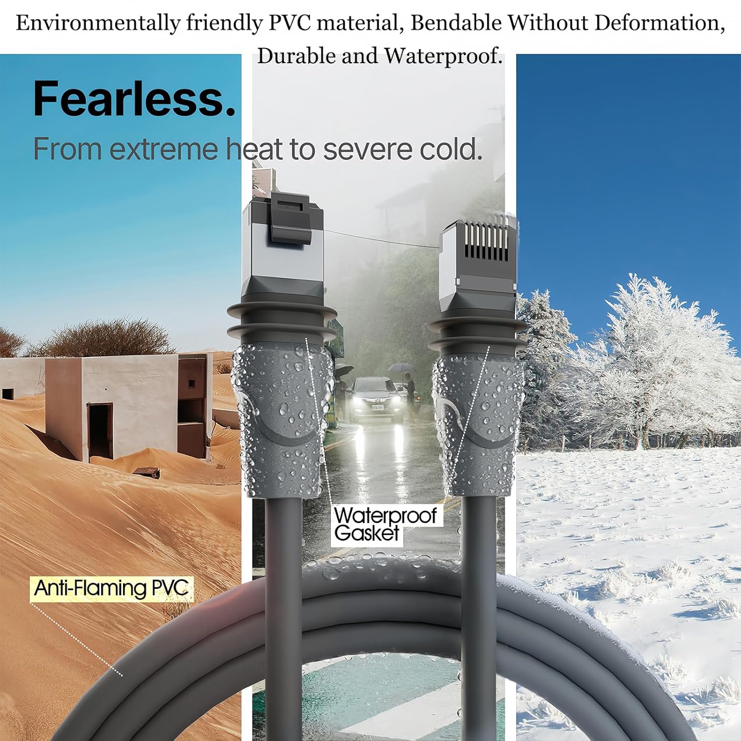 Starlink Cable,100FT/30.5M Starlink Mini Ethernet Cable for Starlink Gen 3 Cable,Waterproof Starlink Cable Extension Outdoor/Indoor (100FT)