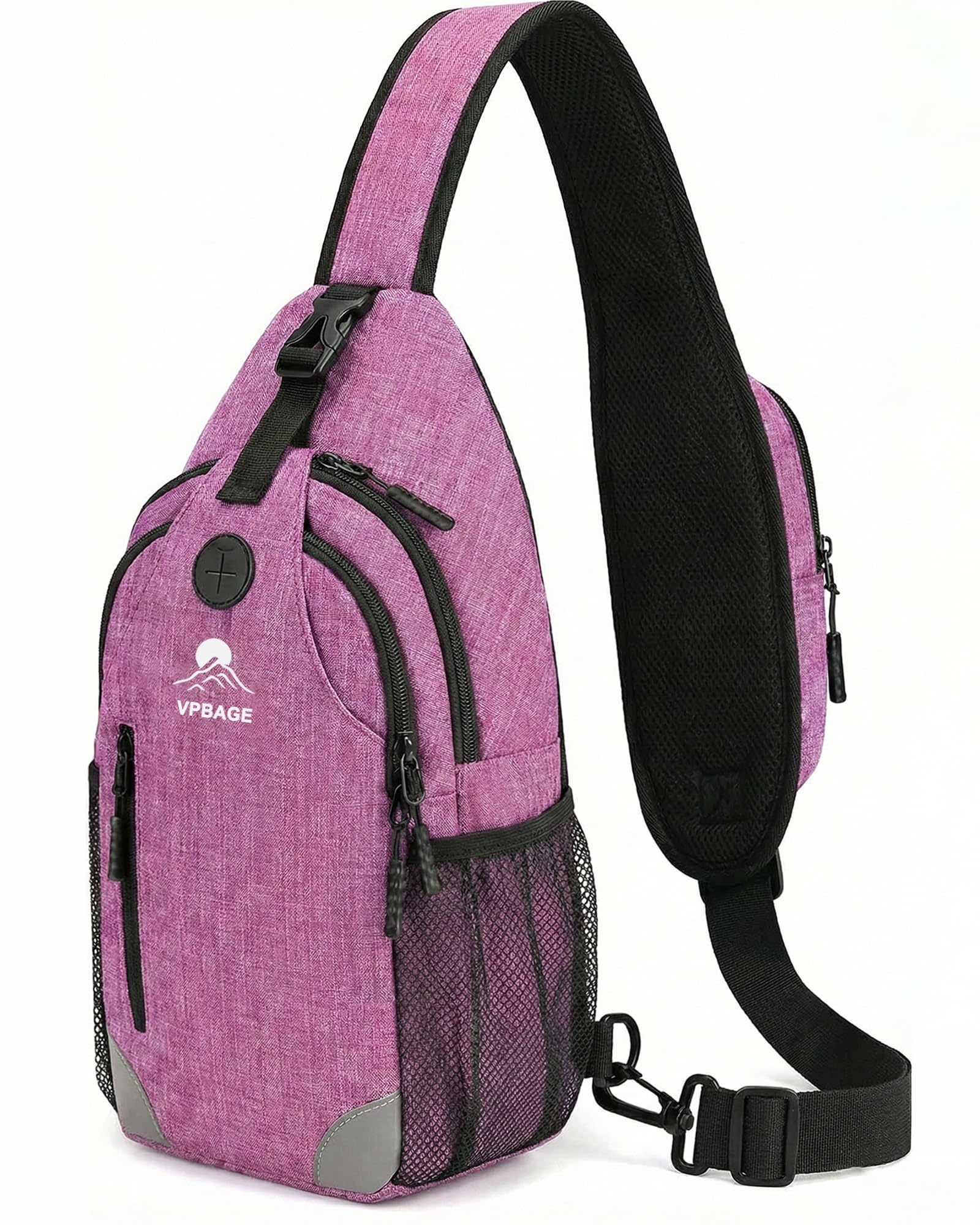 Sling Backpack for Women & Men, Crossbody Travel Bag with Water Bottle Holders, 17 Pockets, Quick-Access Phone Pocket, Hidden Security Pocket, Fits 11