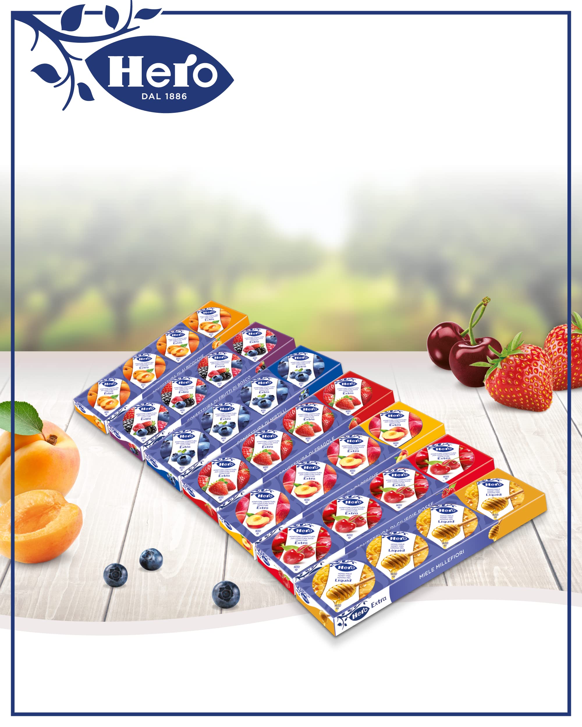 Hero Poker Miele Monoporzione, 30 confezioni da 100g (4 monodosi x 25 gr), Miele Millefiori, Prodotto di Alta Qualità, Senza Conservanti e Senza Coloranti