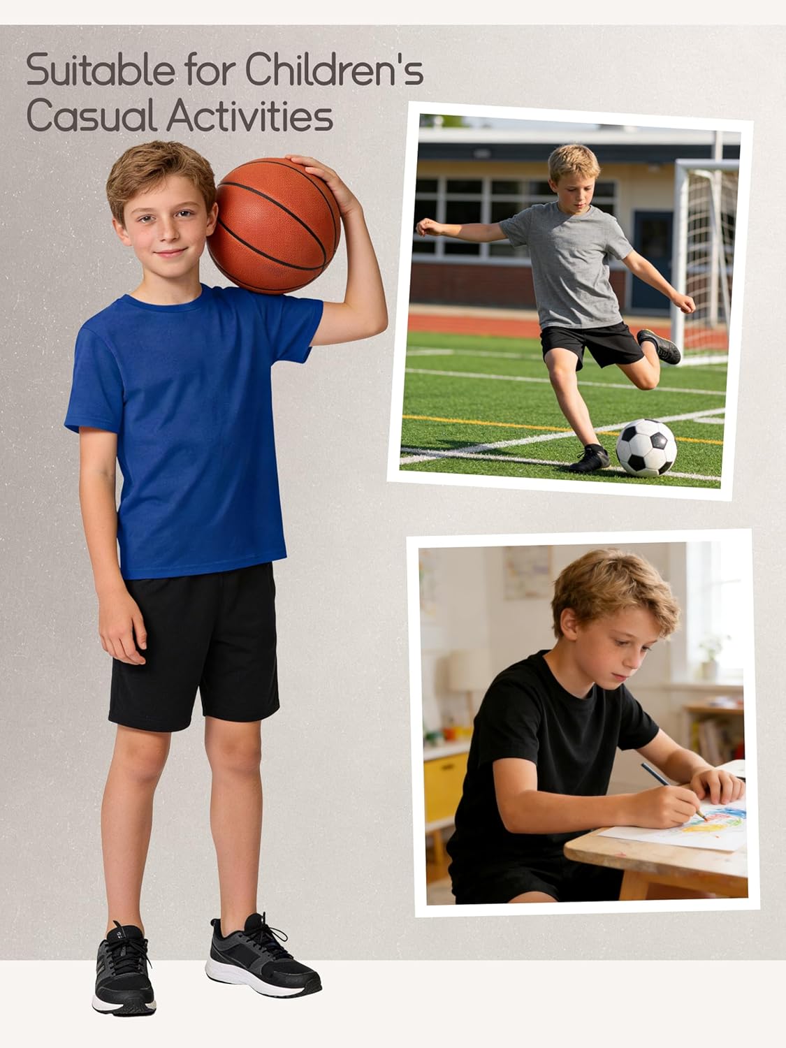 5 Pack Boys Shirts Short Sleeve Shirts for Boys Cotton T-Shirts Kids Toddler Tshirts Tees Clothes Summer Tops - Image 5