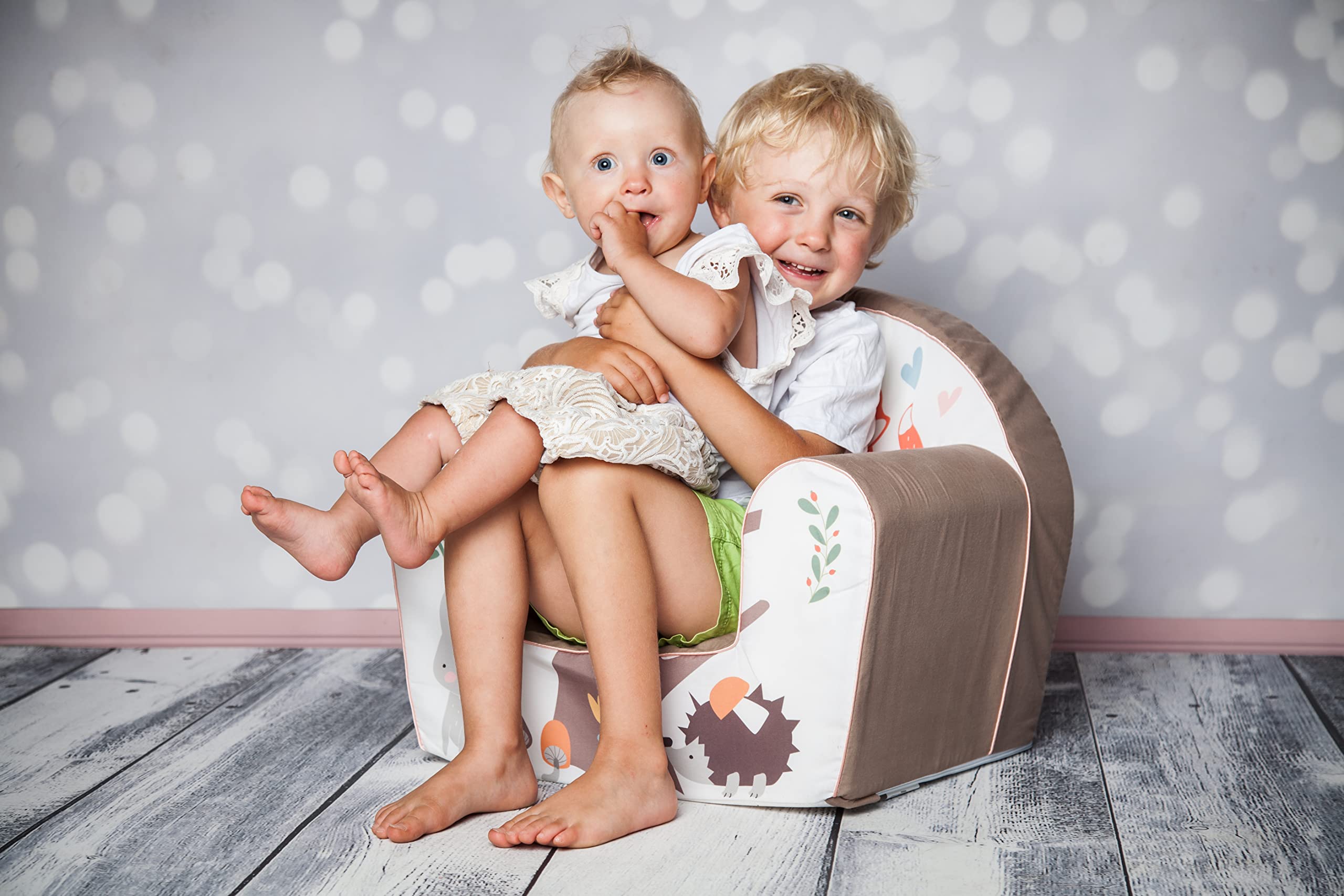 KNORRTOYS.COM- Sillón, Estampado Animal, Color Blanco marrón (68348)
