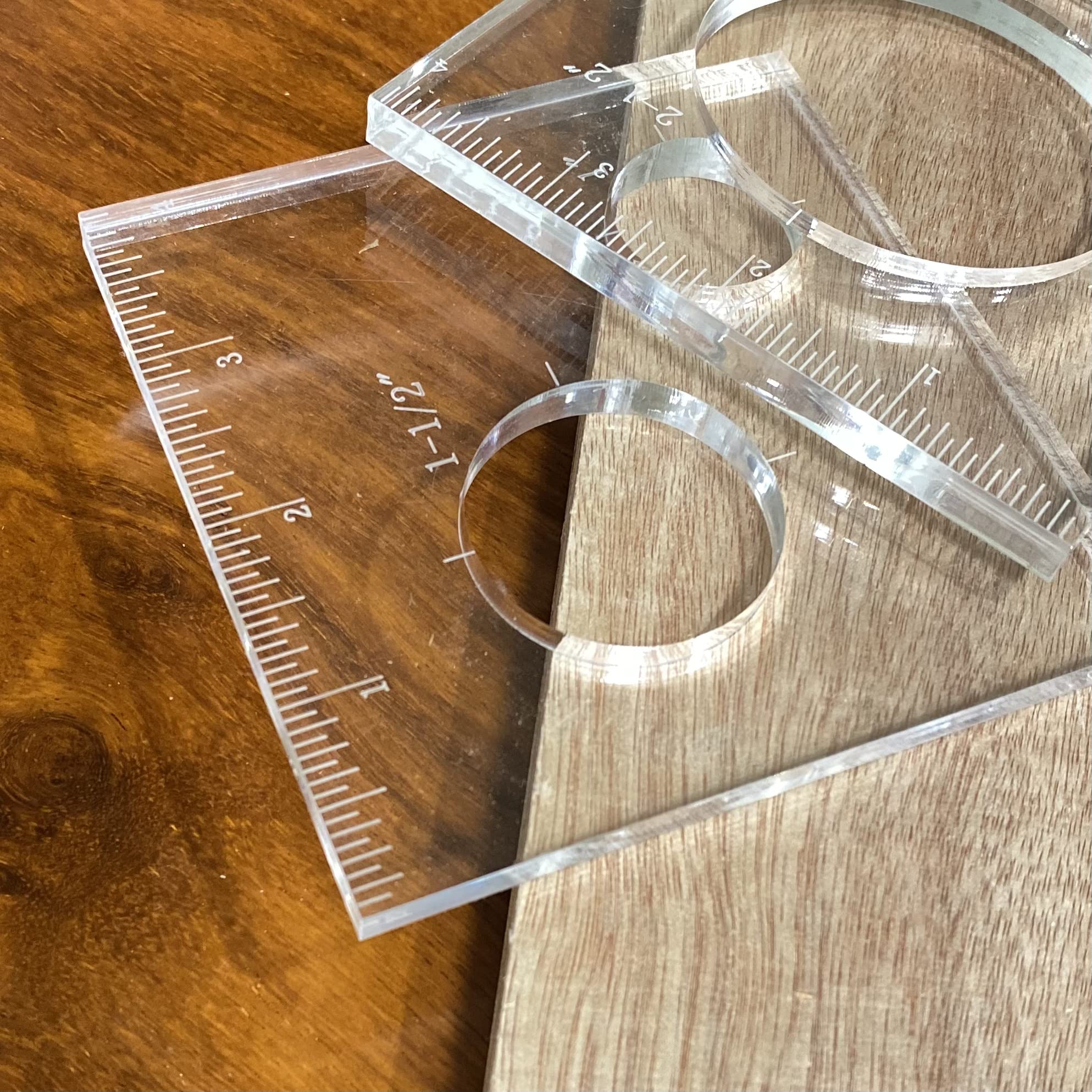 4 Pack Circle Inlay Templates Router Jig for Woodworking