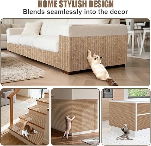 Natural Cork-Cat Scratch mat-Cat Scratch Pad Rug-cat — side view showing full product dimensions