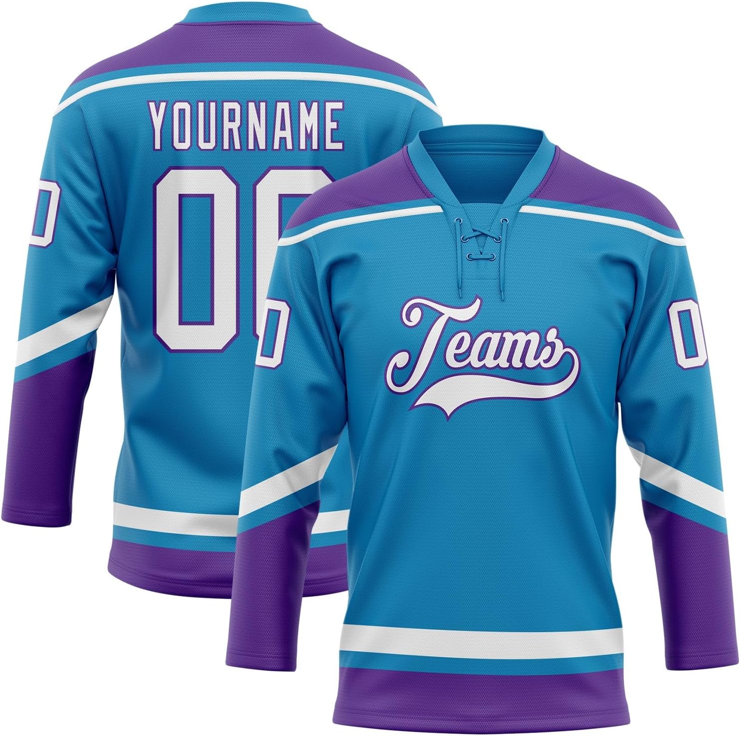 Custom Hockey Jersey for Men Women Youth, Personalized Team Name Number and Logo, Fashion Lace Up Practice Sports Fan Jersey