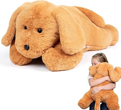 Animal de peluche con peso para apoyo al estrés y diversión, peluche grande de 24 pulgadas, 5 libras, almohada de peluche pesada para sostener,