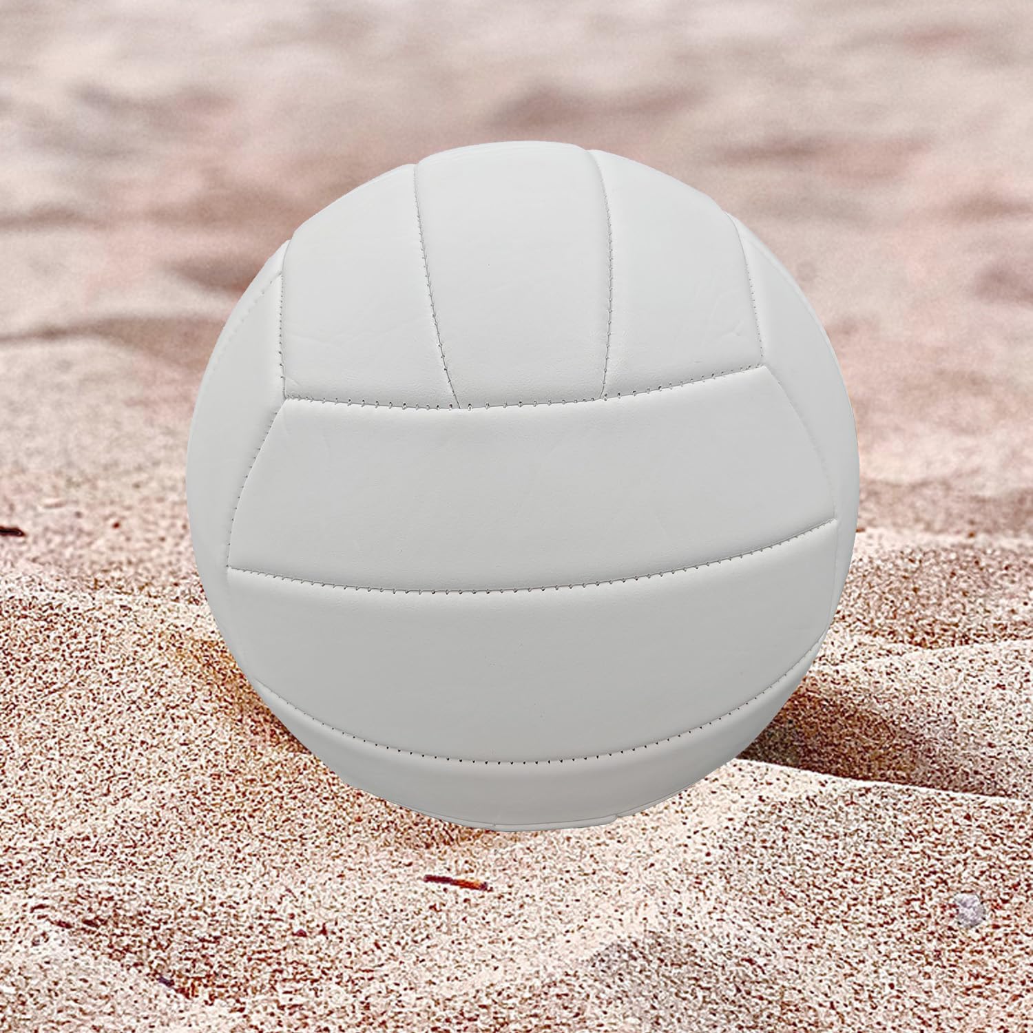 ABAJI Voleibol tamaño oficial de PVC más grueso color puro con bomba, impermeable, diseño antiexplosión, práctica de entrenamiento, para interiores y exteriores, playa, piscina, juego