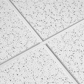 Armstrong Ceiling Tiles; 2x2 Ceiling Tiles - 16 pcs White; Acoustic Ceilings for Suspended Grid; CORTEGA 704