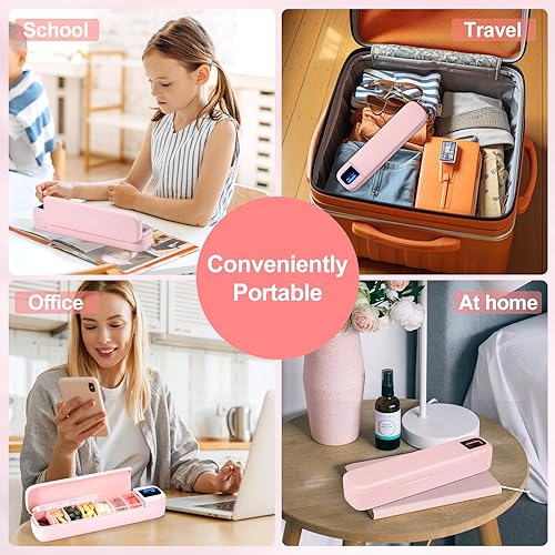 Miniatura 7 de Organizador semanal inteligente de píldoras con aplicación, pastillero diario portátil de 7 días con alarma de sonido y recordatorio de luz, bonito