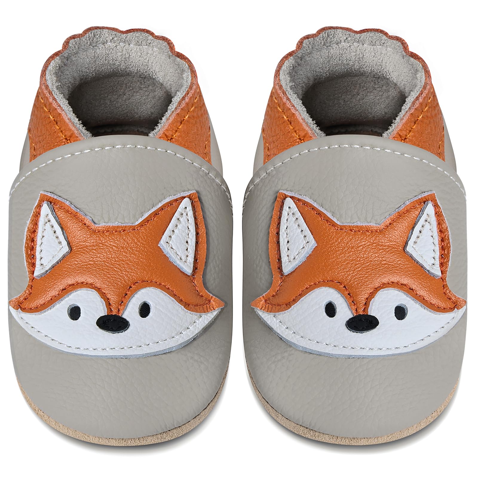 IceUnicorn Krabbelschuhe Baby Lauflernschuhe Jungen Mädchen Weicher Leder Babyhausschuhe Kleinkind Rutschfeste Lederschuhe Baby