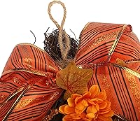 Vista 7 de 2 guirnaldas de arce artificiales, 23.6 guirnaldas de cosecha de otoño, guirnalda colgante de pared de otoño con hojas de arce para decoración