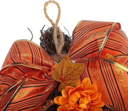 Miniatura 7 de Mokylor 2 guirnaldas de arce artificiales, 23.6 guirnaldas de cosecha de otoño, guirnalda colgante de pared de otoño con hojas de arce para