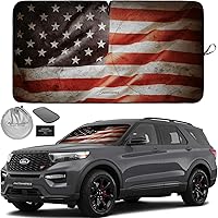 Vista 74 de Autoamerics Parasol de Parabrisas de Una Pieza - Parasol Cromado Líquido Plegable para Ventana Delantera de Auto para Carros SUV Camión - Protector