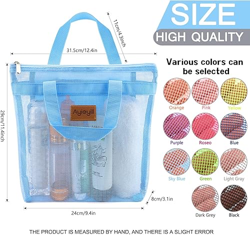 Miniatura 2 de Organizador de ducha portátil, bolsa de malla para ducha, de secado rápido, artículos de tocador y organizador de baño para dormitorio