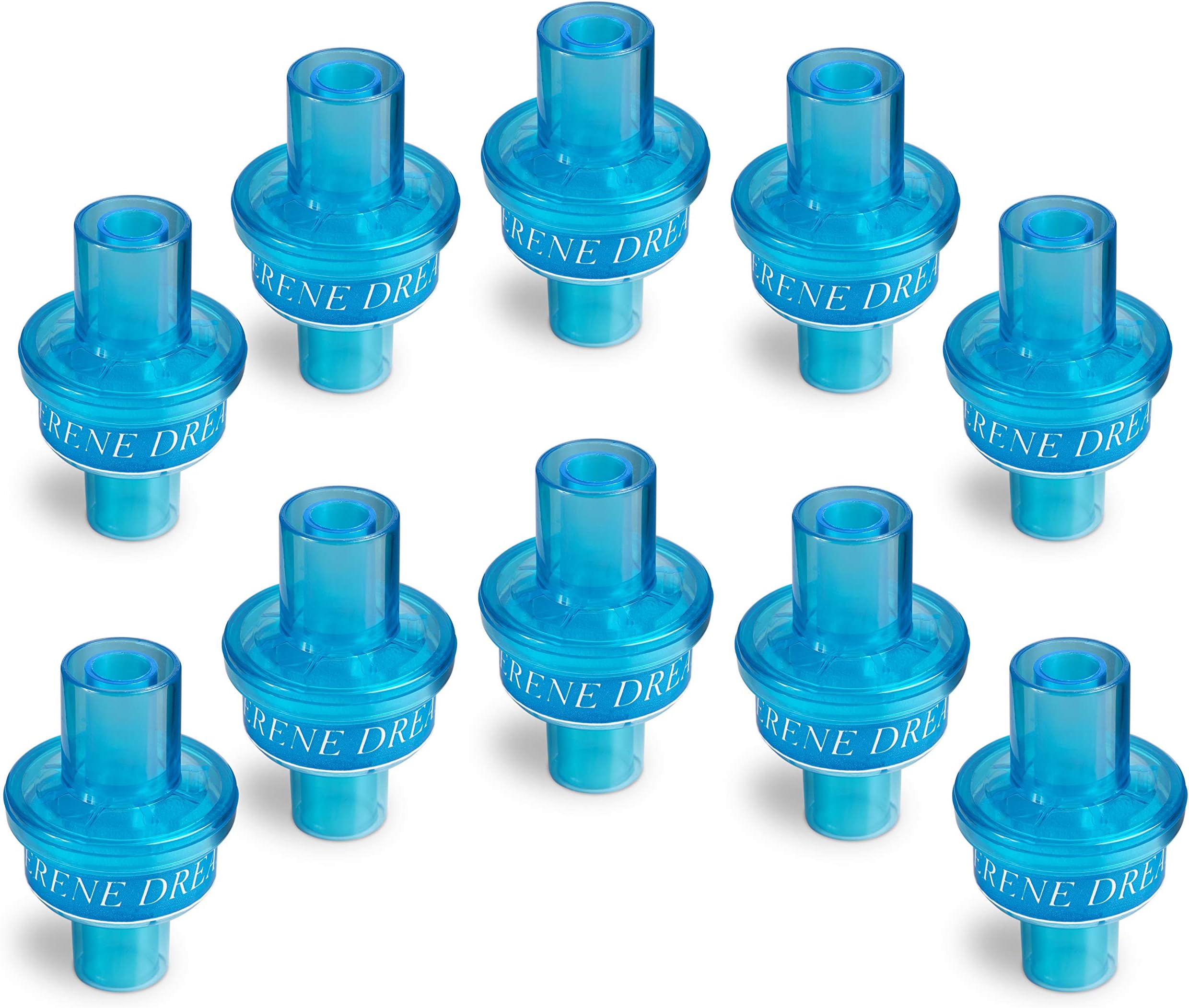 Serene Dreams CPAP Humidifier Heat Moisture Exchanger (HME) for Travel Machines and Home CPAP Solution for Inline Humidification (10 Pack).