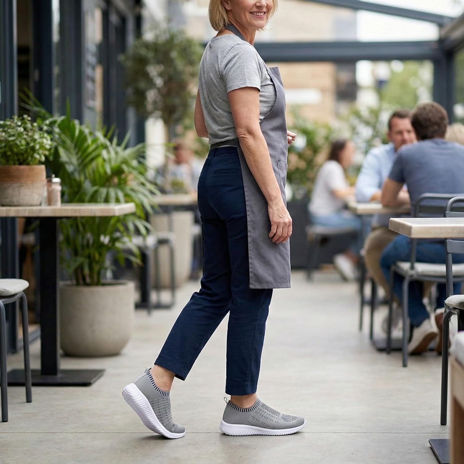 TIOSEBON Women's Athletic Walking Shoes Slip On Casual Mesh-Comfortable Tennis Workout Sneakers - Image 6