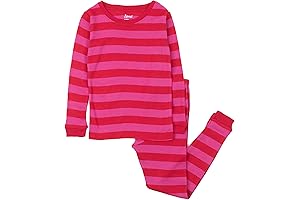 Snuggle-Worthy Red and Pink Striped Pajamas for Sweet Dreams