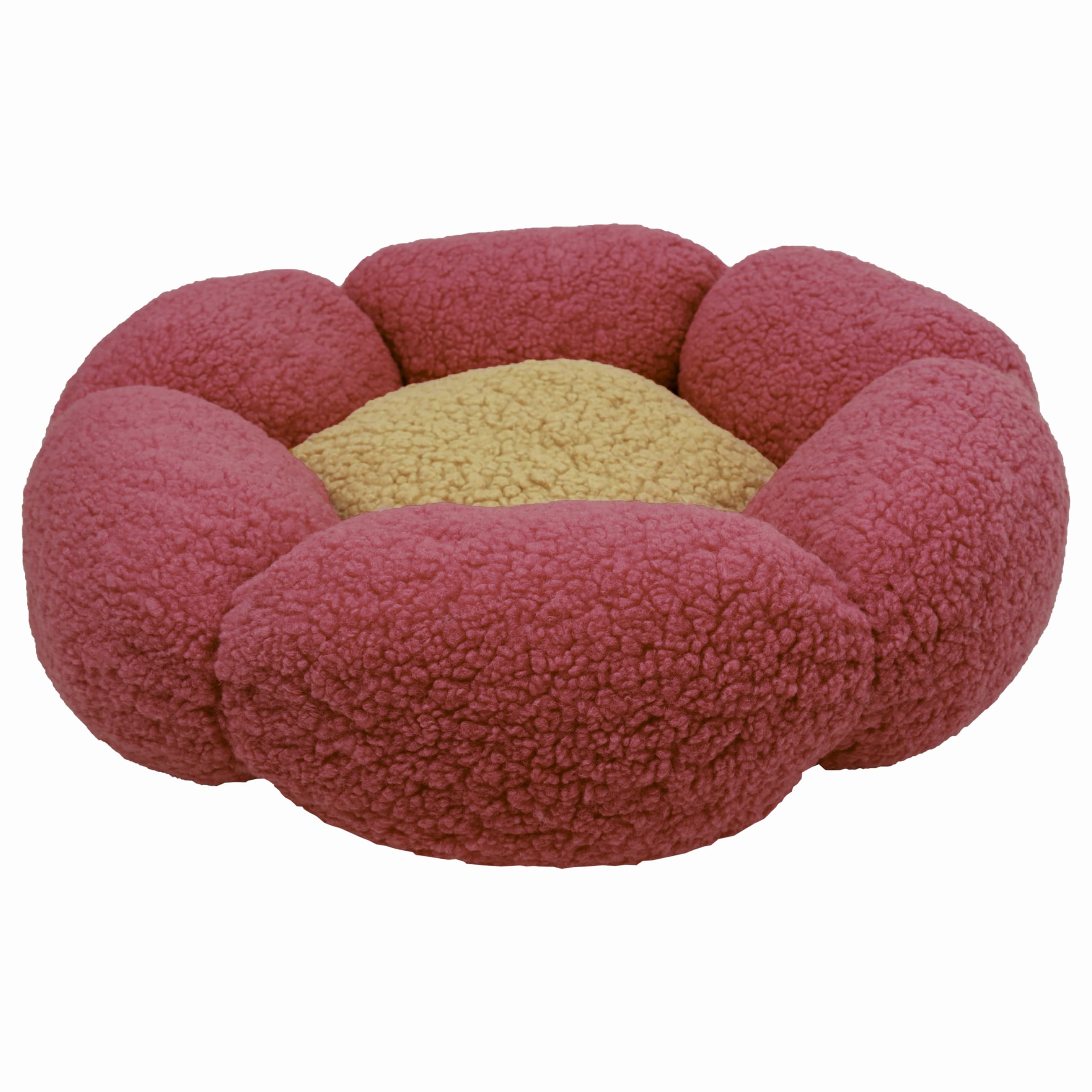 Rosewood Cosy Flower Cat Bed - Pink/Yellow 40Cm